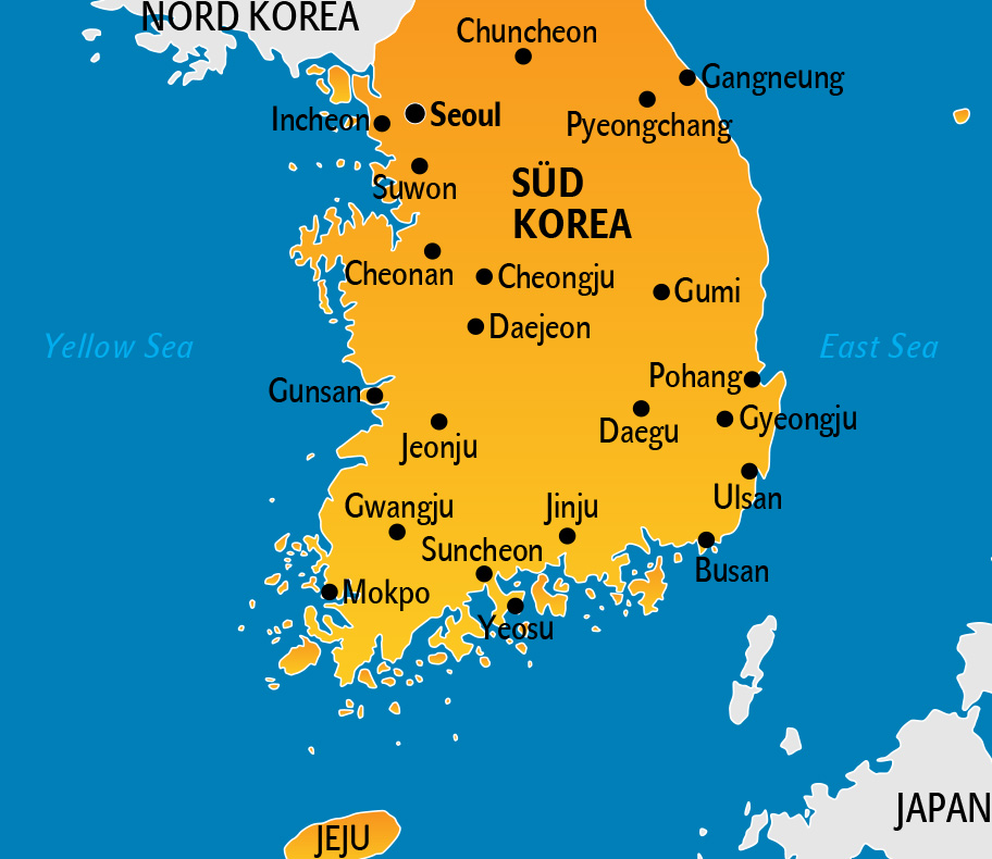 karte von südkorea Korea Reisetipps Landerinfos Fur Sud Und Nordkorea karte von südkorea