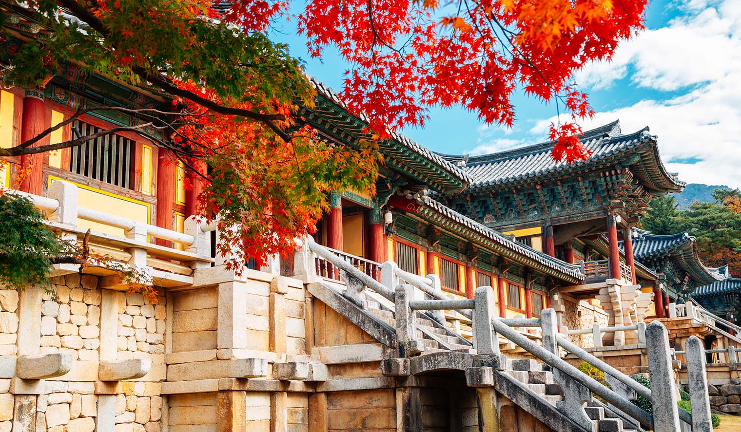 Bulguksa Tempel Südkorea Touristen Highlight