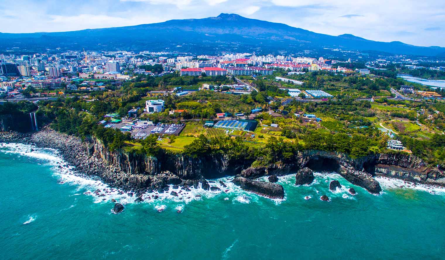 Luftsicht auf Jeju Island in Südkorea Reisen