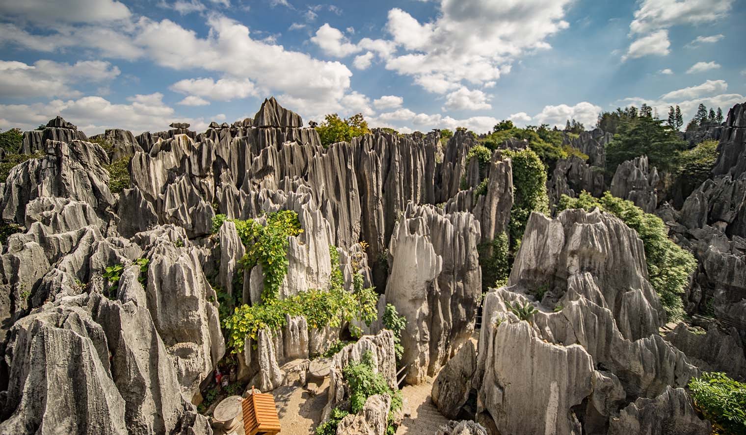 Yunnan die Zinnen des Steinwaldes Naturwunder